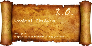 Kovácsi Oktávia névjegykártya